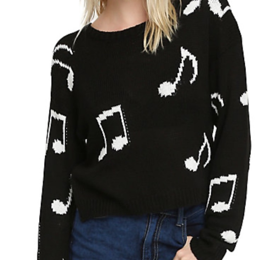 MUSIC NOTE KNITTED SWEATER